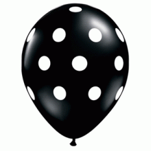 Polka dot balloons (Black) x5