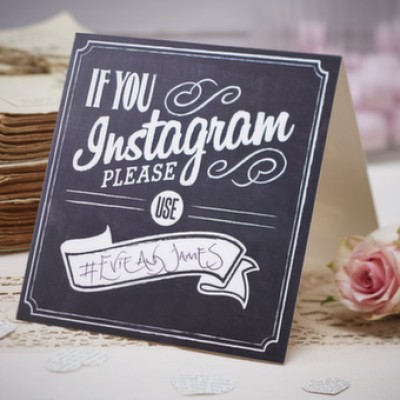 If you Instagram table sign (x5)