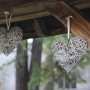 Grey Willow Hanging Hearts