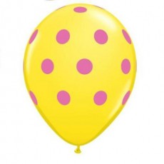 Polka Dot balloons (Yellow) x5
