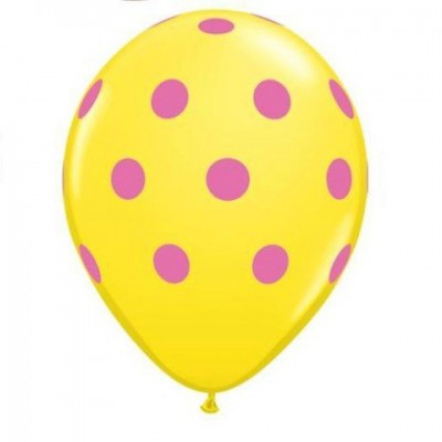 Polka Dot balloons (Yellow) x5